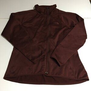 The North Face Womens Large Fleece Jacket Full Zip Brick Red